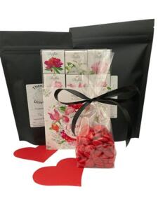 The, Kaffe, Chokolade & Chokolade hjerter.