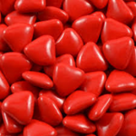 Franske røde chokolade hjerter
